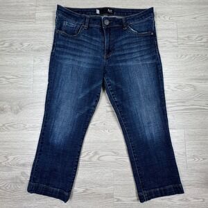 Kut from the Kloth Women's Jeans Lauren Crop Straight Leg Dark Wash 10P Stretch